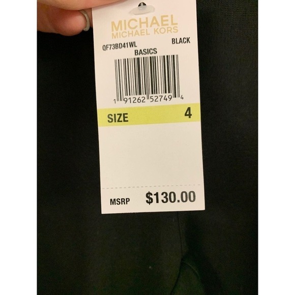 ￼Michael Kors basics skinny leg leggings pants black size 4 NWT $130 - Picture 3 of 6